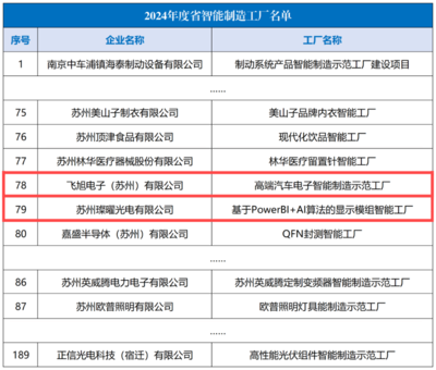 江蘇省智能制造示范工廠名單公示,吳江開發(fā)區(qū)+2